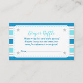 Baby Boy Shower Diaper Raffle Card Informatiekaartje (Voorkant)