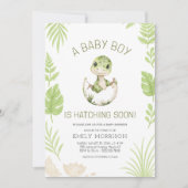 Baby Boy Shower Dinosaur All in One Kaart (Voorkant)