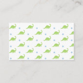 Baby Boy Shower Dinosaur Diaper Raffle Card Informatiekaartje (Achterkant)