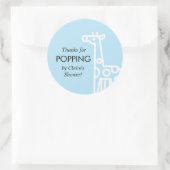 Baby Boy Shower Favor Sticker - Giraffe Thema (Tas)