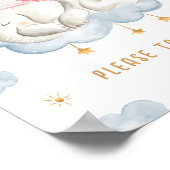 Baby Boy Shower Favors Poster Sign - Olifant (Hoek)