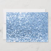 Baby Boy Shower Feet Glitter Blue White Lux Kaart (Achterkant)