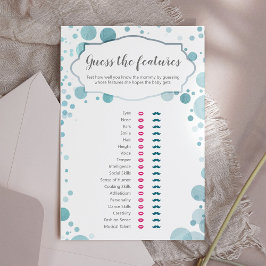 Baby Boy Shower Game-gokfuncties, Baby Trait