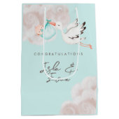 Baby Boy Shower Gift Bag Medium Cadeauzakje (Achterkant)