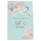 Baby Boy Shower Gift Bag Medium Cadeauzakje (Voorkant)