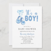 Baby Boy Shower Het is een Boy Blue Kaart (Voorkant)