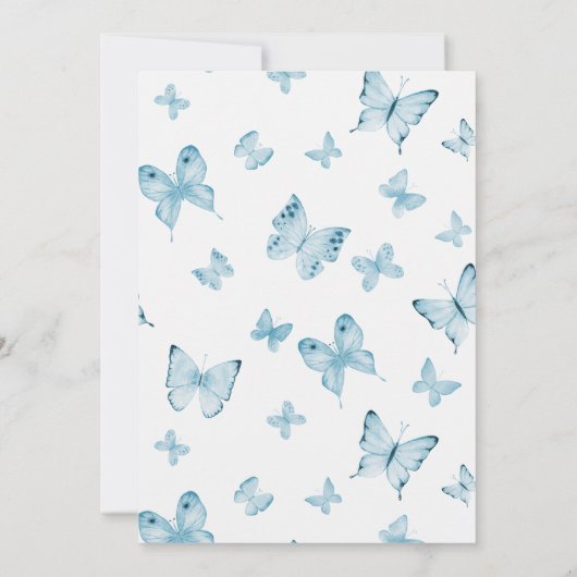 Baby Boy Shower Het is een Boy Blue Kaart (Achterkant)