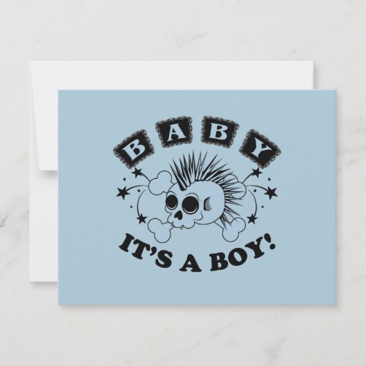 Baby Boy Shower Invite Kaart (Voorkant)