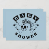 Baby Boy Shower Invite Kaart (Voorkant / Achterkant)