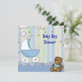 Baby Boy Shower Invite Kaart (Staand voorkant)