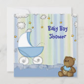 Baby Boy Shower Invite Kaart (Voorkant)