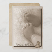 Baby Boy Shower Kaart (Voorkant / Achterkant)