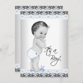  Baby Boy Shower Kaart (Voorkant / Achterkant)