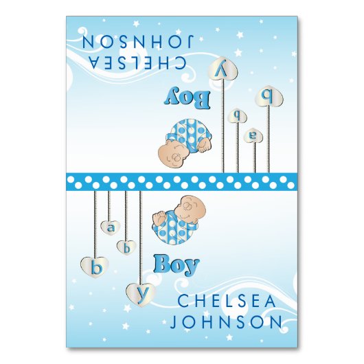 Baby Boy Shower | Kaarten plaatsen (Voorkant)