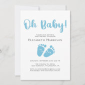 Baby Boy Shower met Virtual Option Blue Kaart (Voorkant)