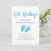Baby Boy Shower met Virtual Option Blue Kaart (Staand voorkant)