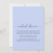 Baby Boy Shower met Virtual Option Blue Kaart (Achterkant)