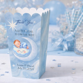Baby Boy Shower Nodig Moonlight Stars Waterverf ui Bedankdoosjes
