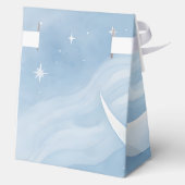 Baby Boy Shower Nodig Moonlight Stars Waterverf ui Bedankdoosjes (Achterkant)