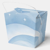 Baby Boy Shower Nodig Moonlight Stars Waterverf ui Bedankdoosjes (Achterkant)