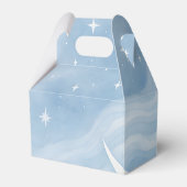 Baby Boy Shower Nodig Moonlight Stars Waterverf ui Bedankdoosjes (Achterkant)