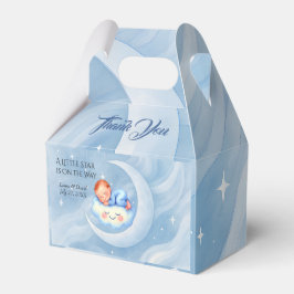 Baby Boy Shower Nodig Moonlight Stars Waterverf ui Bedankdoosjes
