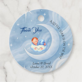 Baby Boy Shower Nodig Moonlight Stars Waterverf ui Bedankjes Labels