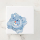 Baby Boy Shower Nodig Moonlight Stars Waterverf ui Bedankjes Labels (In situ)