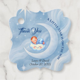 Baby Boy Shower Nodig Moonlight Stars Waterverf ui Bedankjes Labels