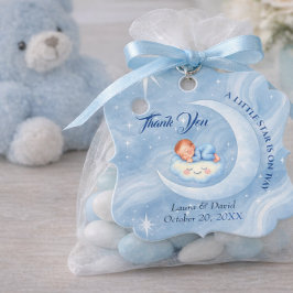 Baby Boy Shower Nodig Moonlight Stars Waterverf ui Bedankjes Labels