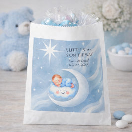 Baby Boy Shower Nodig Moonlight Stars Waterverf ui Bedankzakje