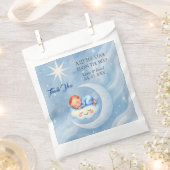 Baby Boy Shower Nodig Moonlight Stars Waterverf ui Bedankzakje (Geknipt)