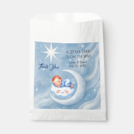 Baby Boy Shower Nodig Moonlight Stars Waterverf ui Bedankzakje