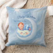 Baby Boy Shower Nodig Moonlight Stars Waterverf ui Kussen (Deken)