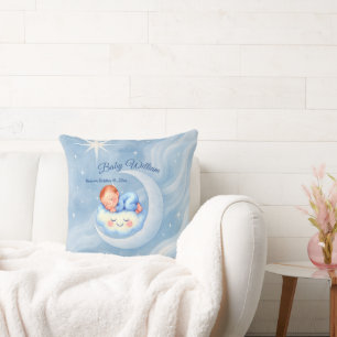 Baby Boy Shower Nodig Moonlight Stars Waterverf ui Kussen