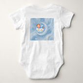 Baby Boy Shower Nodig Moonlight Stars Waterverf ui Romper (Achterkant)