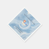 Baby Boy Shower Nodig Moonlight Stars Waterverf ui Servet (Hoek)