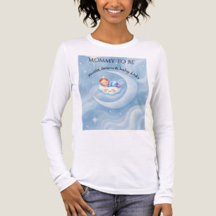 Baby Boy Shower Nodig Moonlight Stars Waterverf ui Tri-Blend Shirt