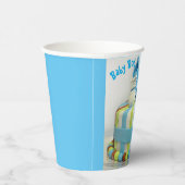 Baby Boy Shower Paper Cup Cake Blue Shoes Papieren Bekers (Rechts)