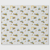 Baby Boy Shower Party Construction Dump Truck Cadeaupapier (Vlak)