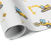 Baby Boy Shower Party Construction Dump Truck Cadeaupapier (Rol Hoek)