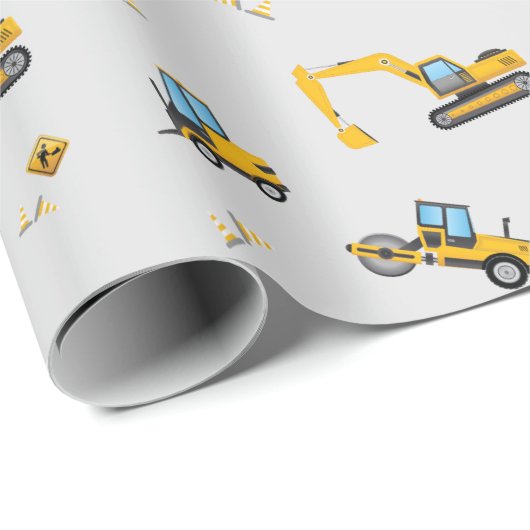 Baby Boy Shower Party Construction Dump Truck Cadeaupapier (Rol Hoek)