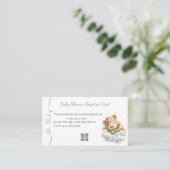 Baby Boy Shower • Registry Card • Capybara Visitekaartje (Staand voorkant)