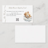 Baby Boy Shower • Registry Card • Capybara Visitekaartje (Voorkant / Achterkant)