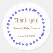 Baby Boy Shower Ronde Sticker (Voorkant)