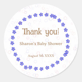 Baby Boy Shower Ronde Sticker