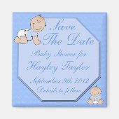 Baby Boy Shower Save The Date Magnet (Voorkant)