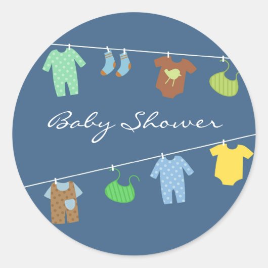Baby Boy Shower Sticker (Voorkant)