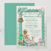 Baby Boy Shower Tweets Uitnodiging (Voorkant / Achterkant)