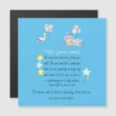Baby Boy Shower-uitnodiging (Voorkant / Achterkant)